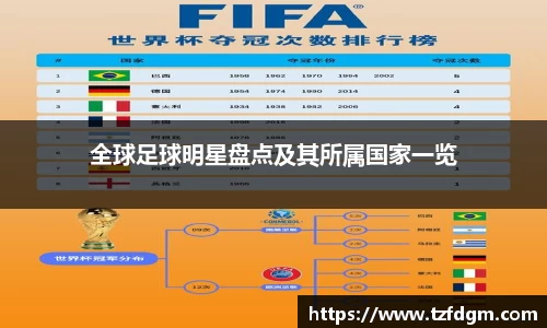 全球足球明星盘点及其所属国家一览
